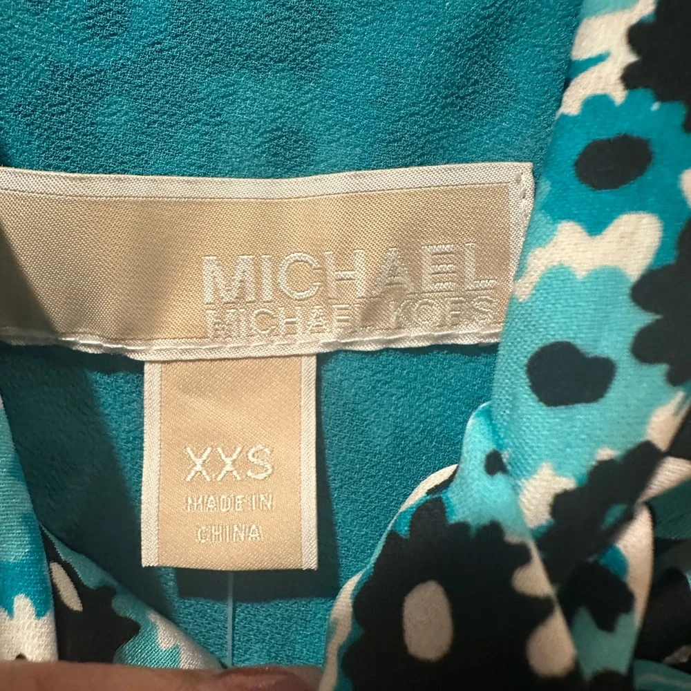Michael Kors Floral Tie Neck Blouse- NWT - Picture 3 of 5